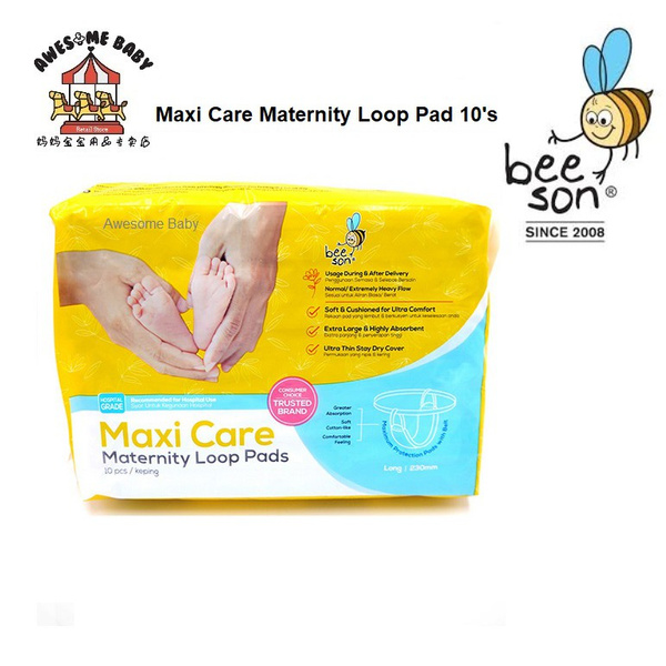 Bee Son Maxi Care Maternity Loop Pad 10's - Awesome Baby
