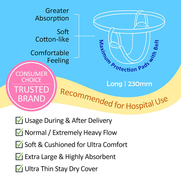 Bee Son Maxi Care Maternity Loop Pad 10's - Awesome Baby