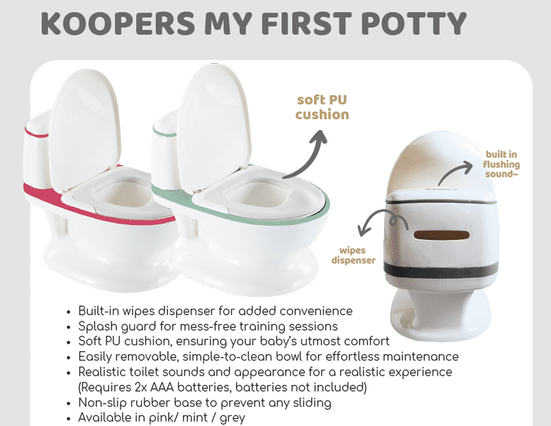 Koopers My First Potty - Grey - Awesome Baby
