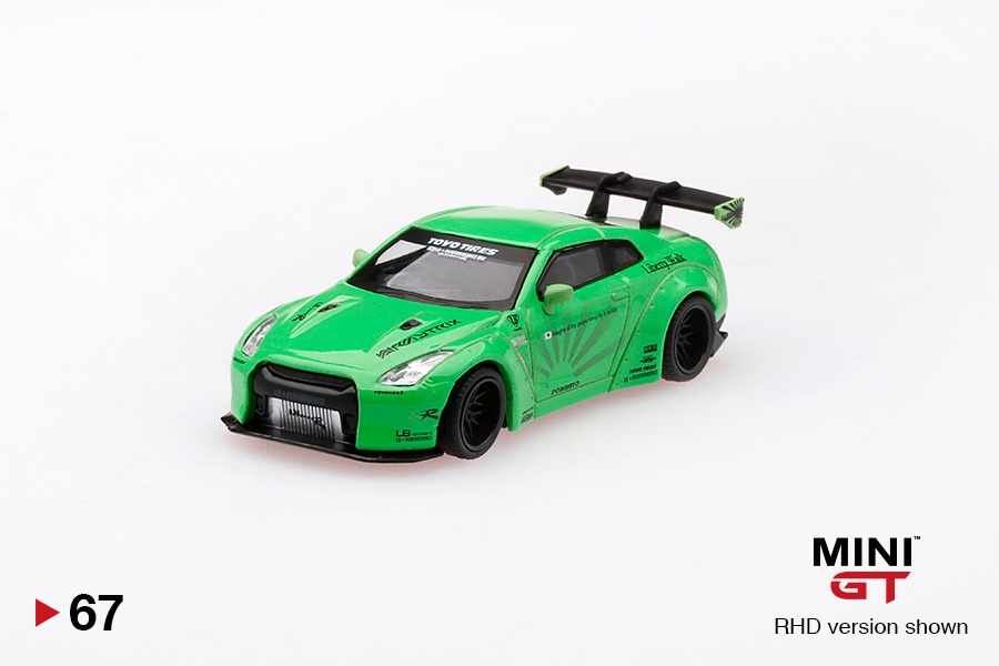 Mini GT 67 LB★WORKS Nissan GT-R (R35) Light Green MGT00067-L ...