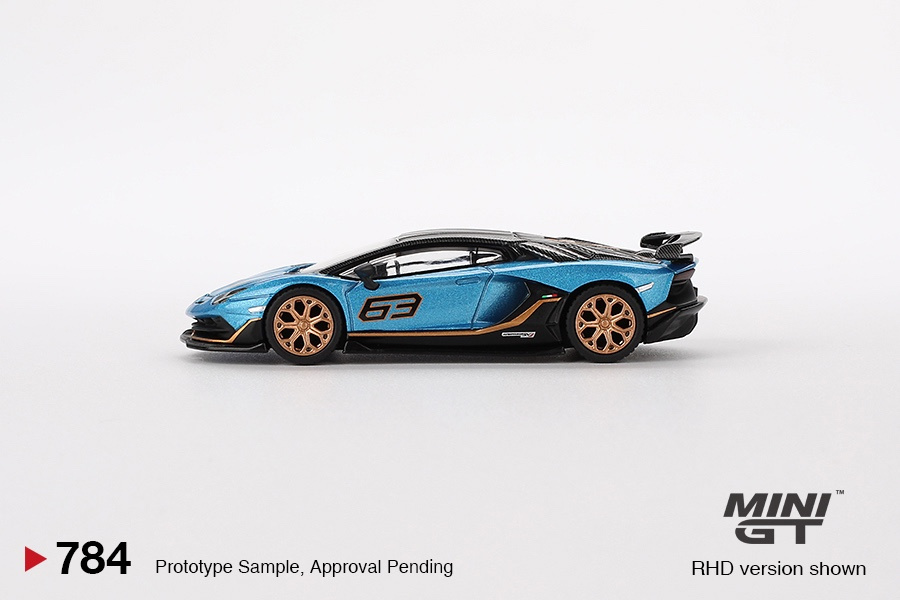 Mini GT 784 Lamborghini Aventador SVJ 63 Blu Aegir MGT00784-R ...