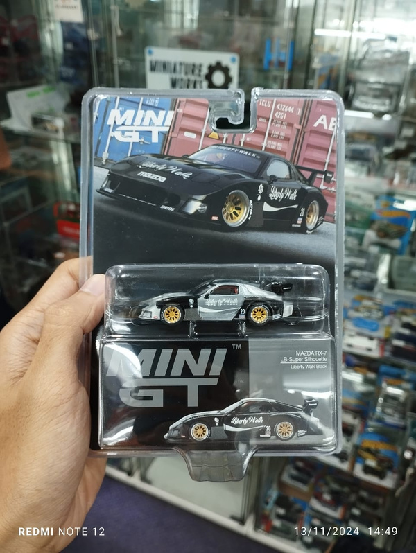 Mini GT 785BL CHASE MAZDA RX-7 LB-Super Silhouette Liberty Walk Black ...