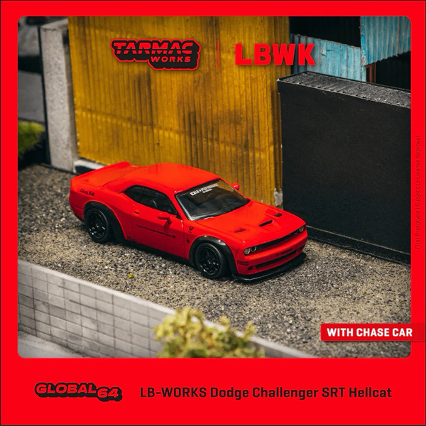 Tarmacworks Lb Works Dodge Challenger Srt Hellcat Red Collectors Qube