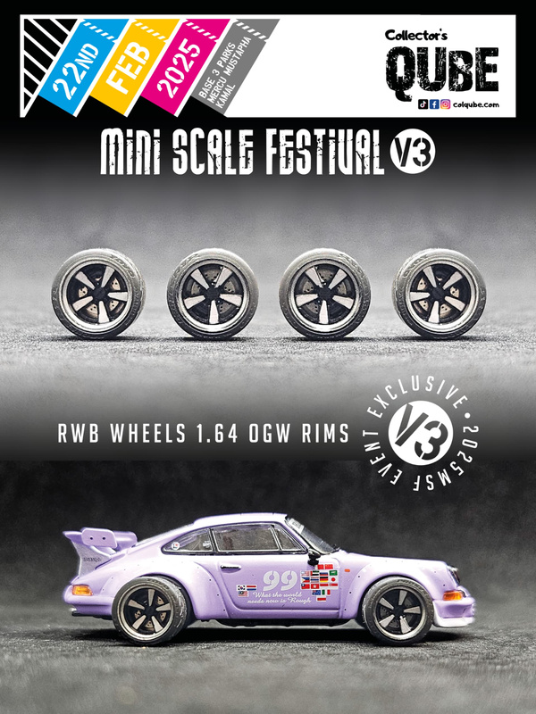 Mini Scale Festival 2025 Exclusive Officially Licensed RWB x QUBE x TEK ...