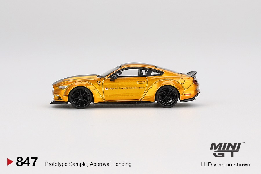 Mini GT 847 LB-WORKS FORD MUSTANG LB Gold MGT00847-R - Collectors Qube