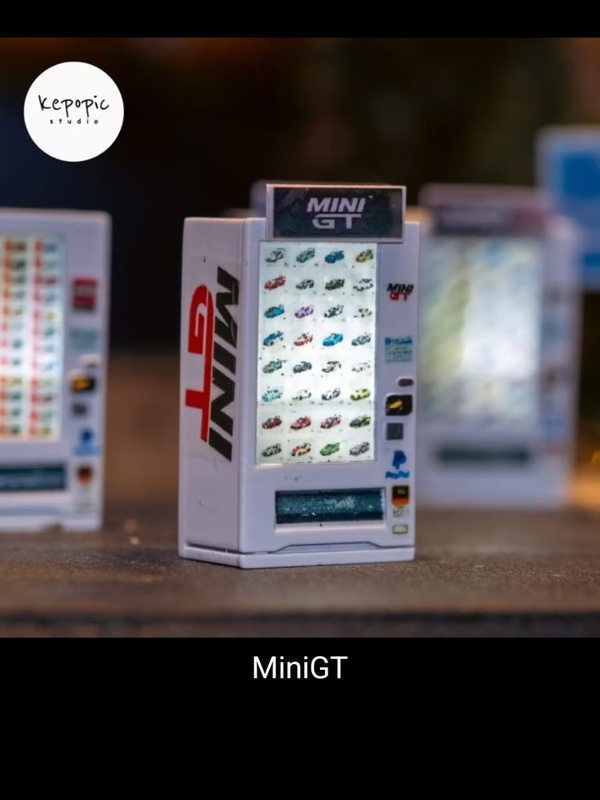 Kepopic Miniature 1.64 Mini GT White Vending Machine W/Lighting Ver.2 ...