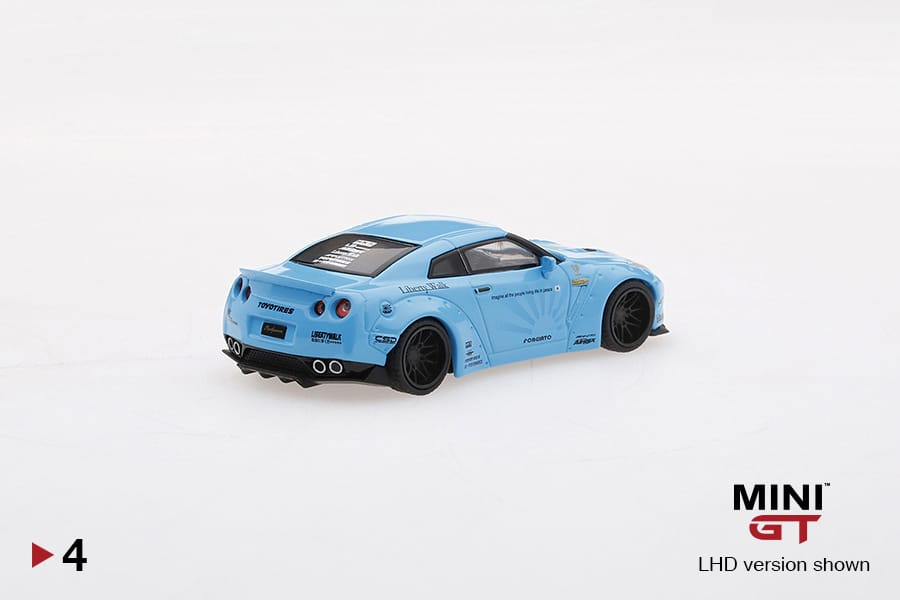 UNSEALED Mini GT 4 LB★WORKS Nissan GT-R (R35) Light Blue MGT00004-R ...