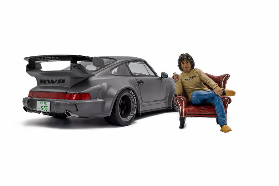 Solido 1.18 S1807517 RWB 964 Nardo Grey w/ Nakai-san Figure (PLEASE PM ...