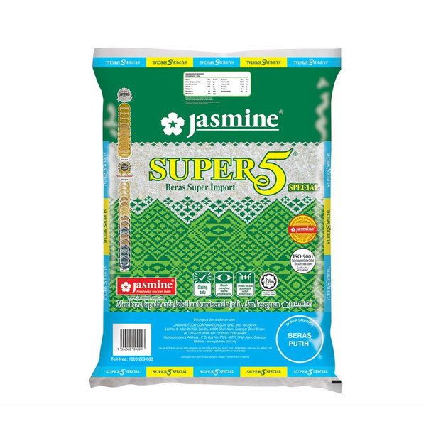 Jasmine Rice SUPER 5 IMPORT 1kg - e-Petani Malaysia