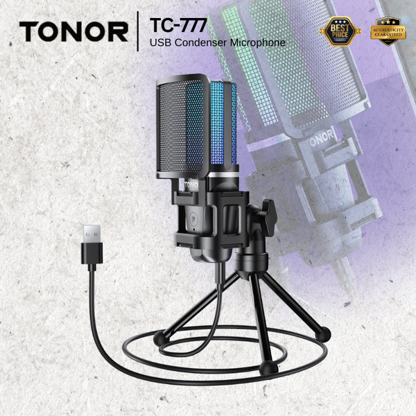 10. TONOR TC-777 Pro USB Condenser Microphone with Tripod Stand ...
