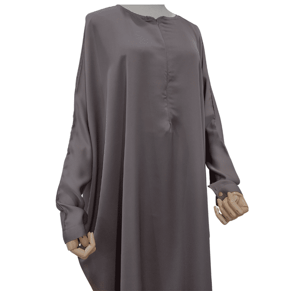 ABAYA JUWAIRIYAH - LIGHT GREY - Hayaa Muu Modestwear