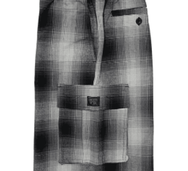 FB County Checker Cargo Short Black Grey - Heavyweight Manila Clothing Shop
