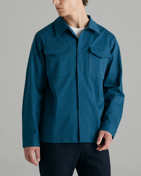 baby blue overshirt