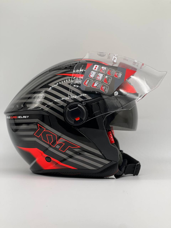 KYT D CITY STRIPE BLACK RED kedai penjual helmet