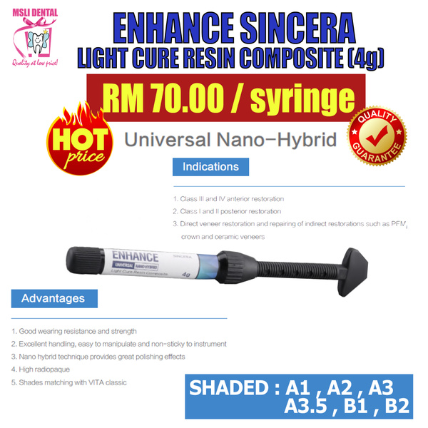 Enhance Universal Nano Hybrid Composite (4g) MSLI Dental Supplies
