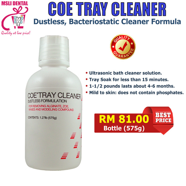 COE TRAY CLEANER Dustless , Bacteriostatic Cleaner Formula MSLI