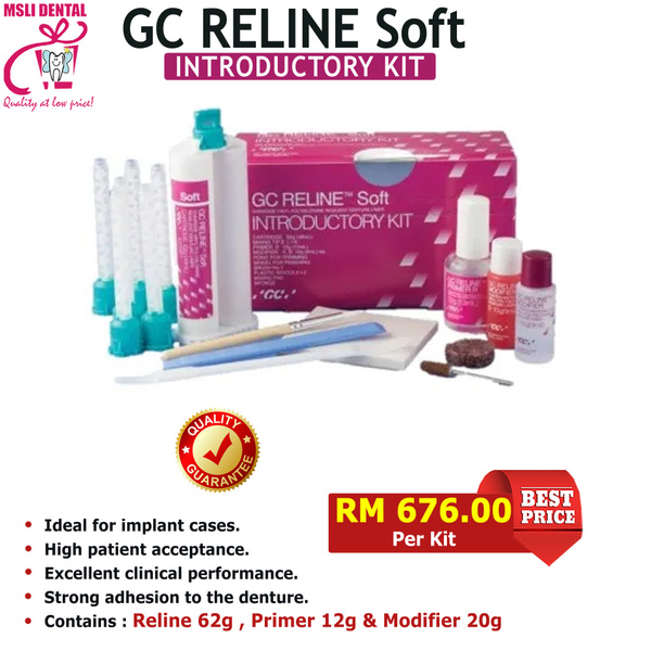GC RELINE Soft INTRODUCTORY KIT Hard Denture, Chairside Reline