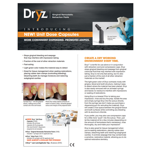 DRYZ GINGIVAL HEMOSTATIC RETRACTION PASTE MSLI Dental Supplies