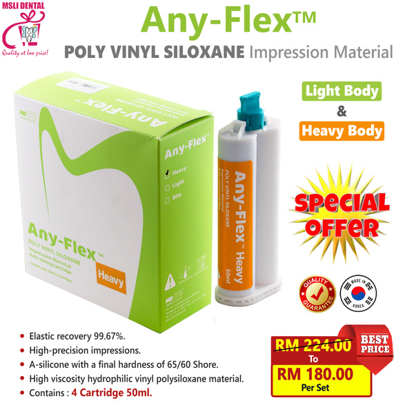 MEDICLUS ANYFLEX Poly Vinyl Siloxane SILICONE Impression Material