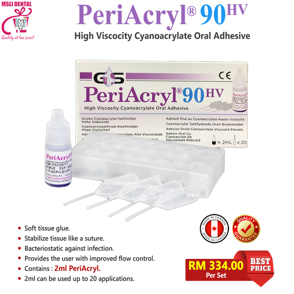 GLUSTITCH PERIACRYL 90HV High Viscosity Cyanoacrylate Oral Adhesive