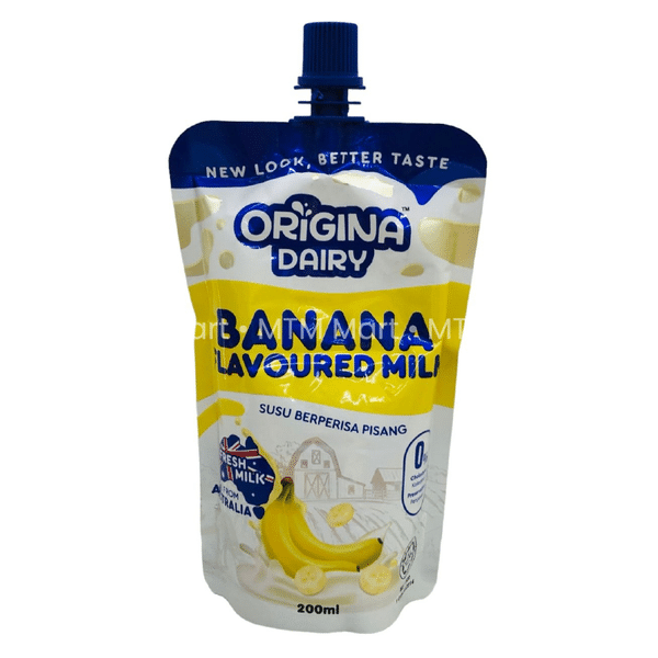 Origina Banana Flavoured Milk 200ml MTM Mart Taman Samudera