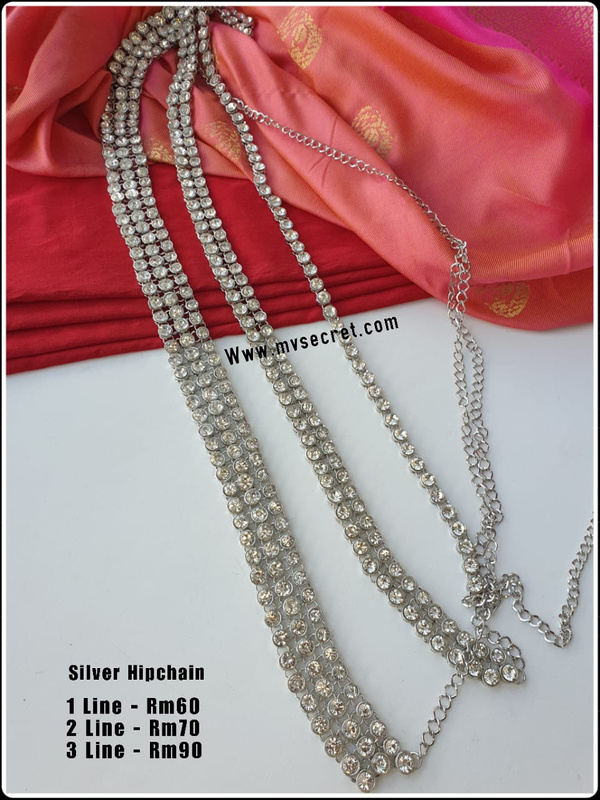 D.NO 036 SILVER HIP CHAIN MV SECRET JEWELLERY