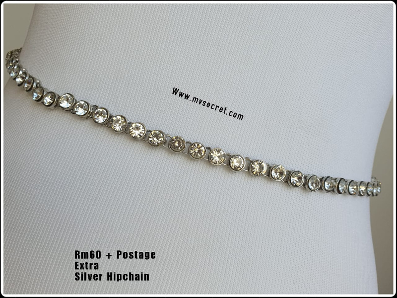 D.NO 036 SILVER HIP CHAIN MV SECRET JEWELLERY