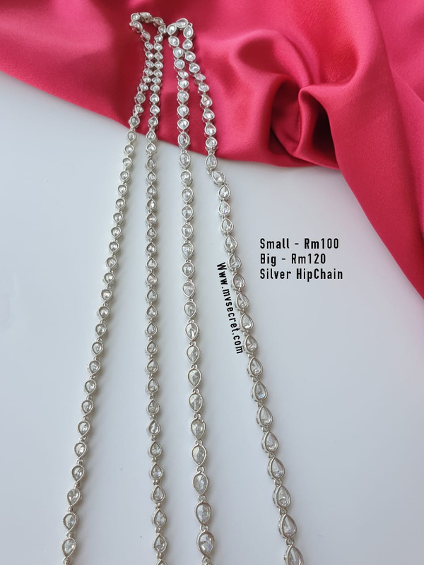 D.NO 041 SILVER HIP CHAIN MV SECRET JEWELLERY