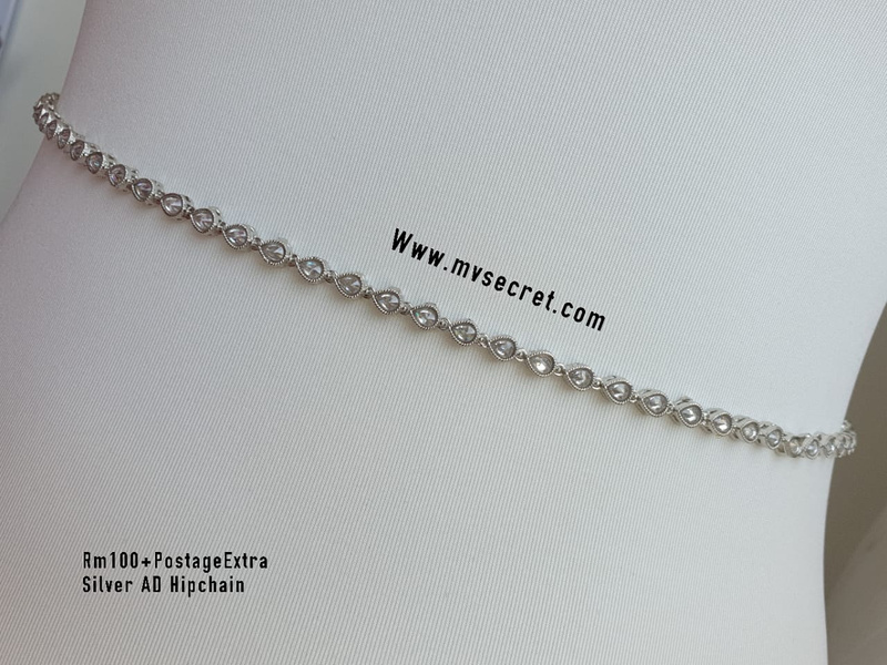 D.NO 041 SILVER HIP CHAIN MV SECRET JEWELLERY