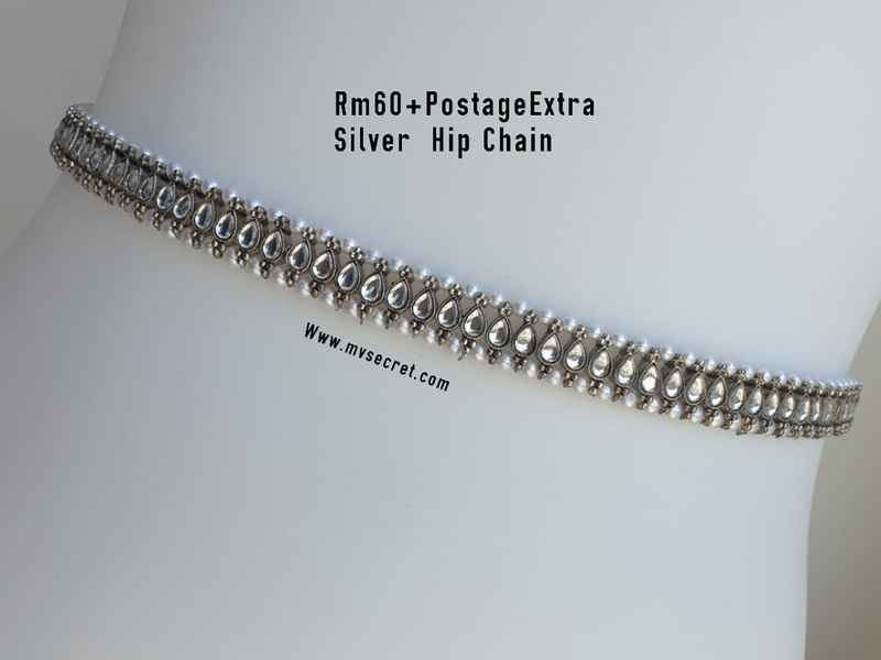D.NO 054 - SILVER HIP CHAIN - MV SECRET JEWELLERY