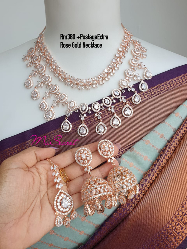 D.NO 352 - ROSE GOLD NECKLACE - MV SECRET JEWELLERY