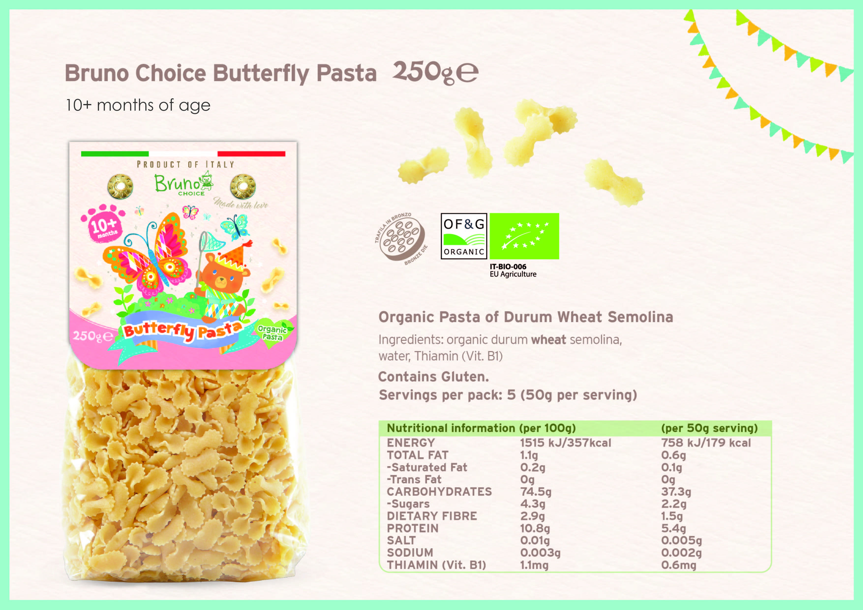 Bruno Choice Butterfly Pasta - Q Baby Market