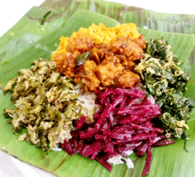 Rice & Curry Mutton (All wrapped in Banana Leaf) - Rasai Machan