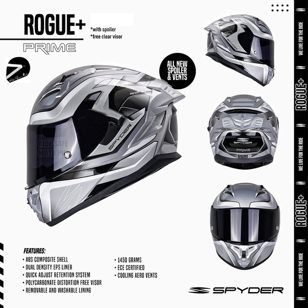 ROGUE+ GD 5111-SL_S SILVER/WHITE S1 - RIDE SAFE MOTO PH