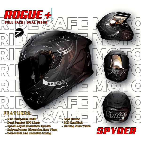 ROGUE+ GD 3451m-B_SS M.BLK/GRY S5 - RIDE SAFE MOTO PH