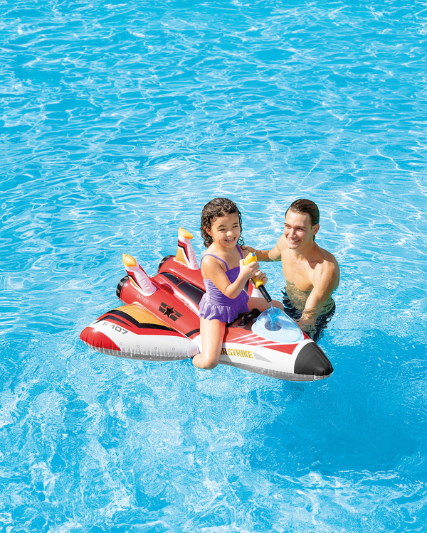 Intex Plane Ride-On Inflatable Pool Floats w/ Water Guns - Rooke&Reese