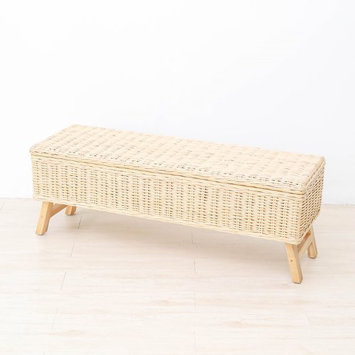 rattan bench seat with storage