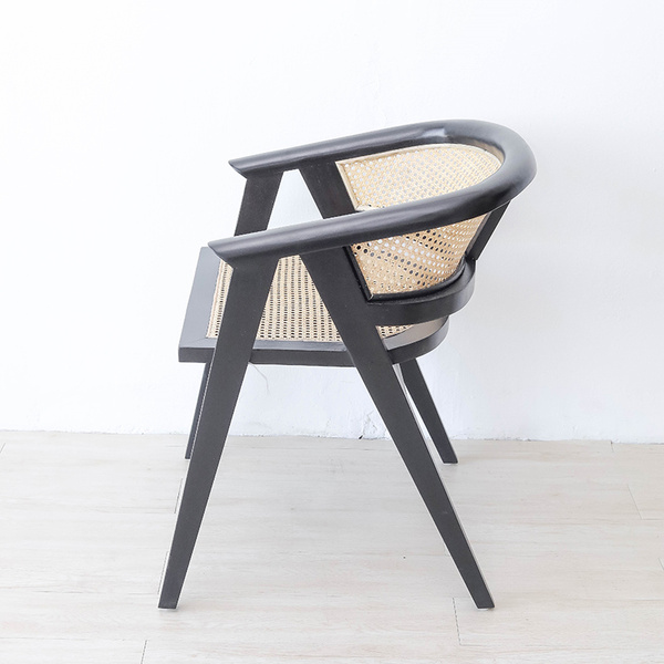 Rattan Dining Chair Abel Black Collection ROTAN LOT