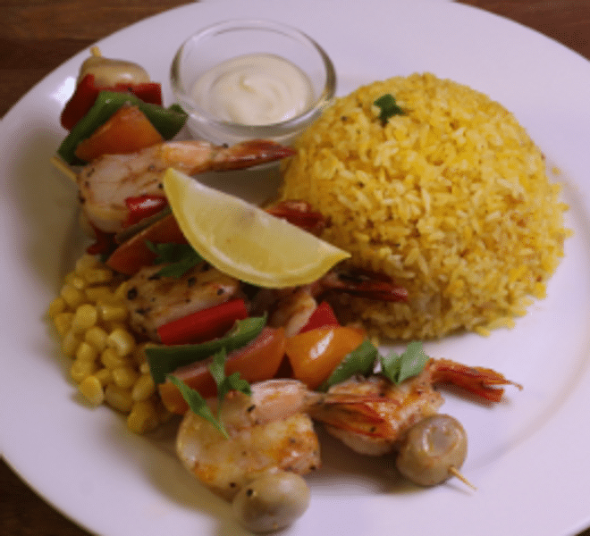 Grilled Shrimp Alambre - Senoritas Mexinoy Kitchen