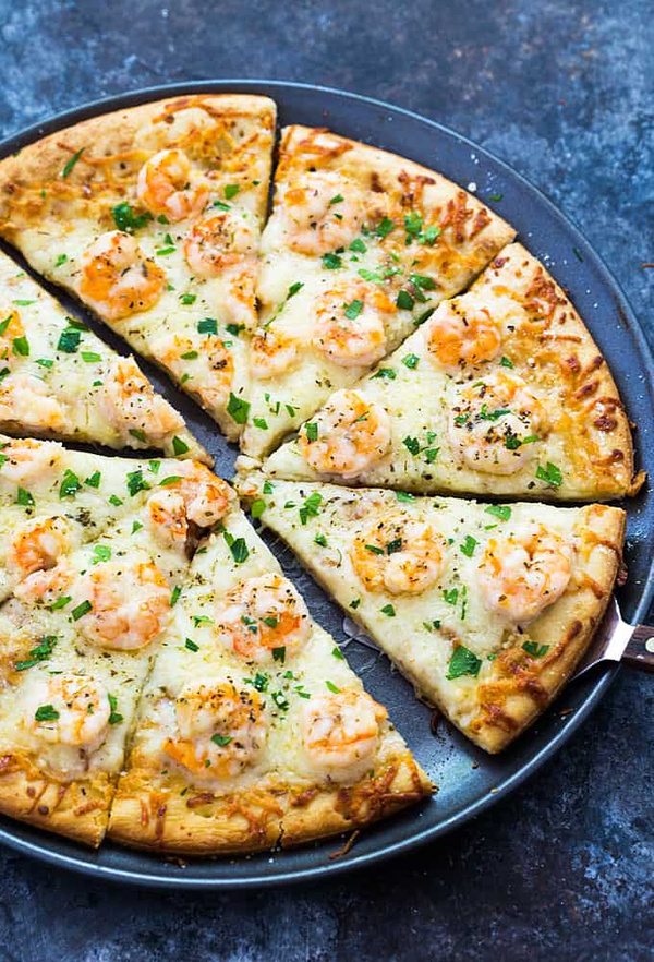 Shrimp Garlic Pizza - Senoritas Mexinoy Kitchen