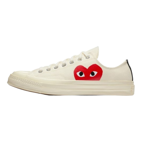 Converse Comme des Garons x Chuck 70 Ox Milk/White/High Risk Red ...