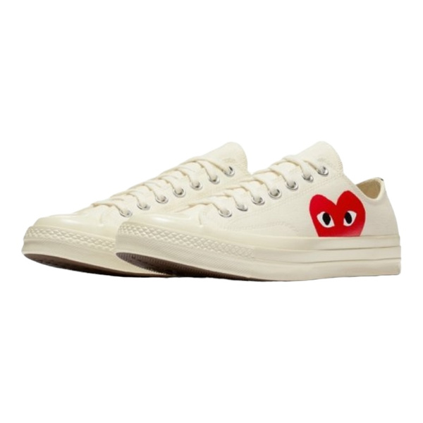 Converse Comme des Garons x Chuck 70 Ox Milk/White/High Risk Red - Solefied