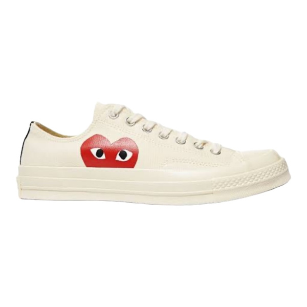 Converse Comme des Garons x Chuck 70 Ox Milk/White/High Risk Red ...