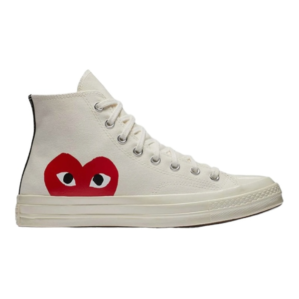 Converse Comme des Garons x Chuck 70 Hi Milk/White/High Risk Red ...