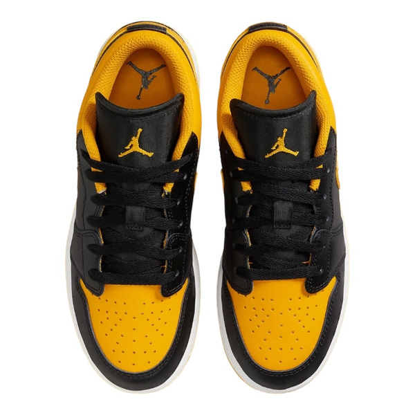 AIR Jordan 1 Low (GS) Black/Yellow Ochre-White (553560 072) - Solefied