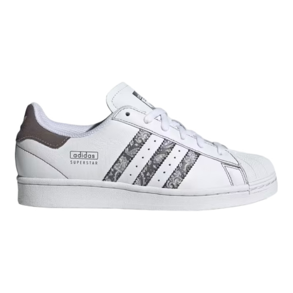 WMNS Adidas Superstar White/Charcoal Paisley (IE3008) - Solefied