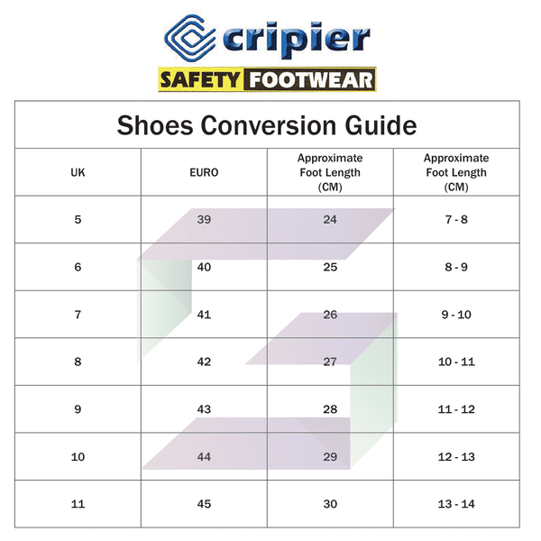 Size Conversion – Cripps Footwear