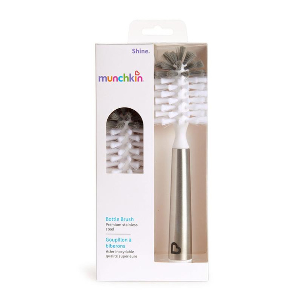 Munchkin Shine Stainless Steel Bottle Brush Storked