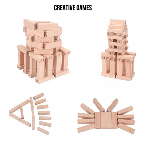Nakoda Wooden Stacking Tower Blocks Game Storked