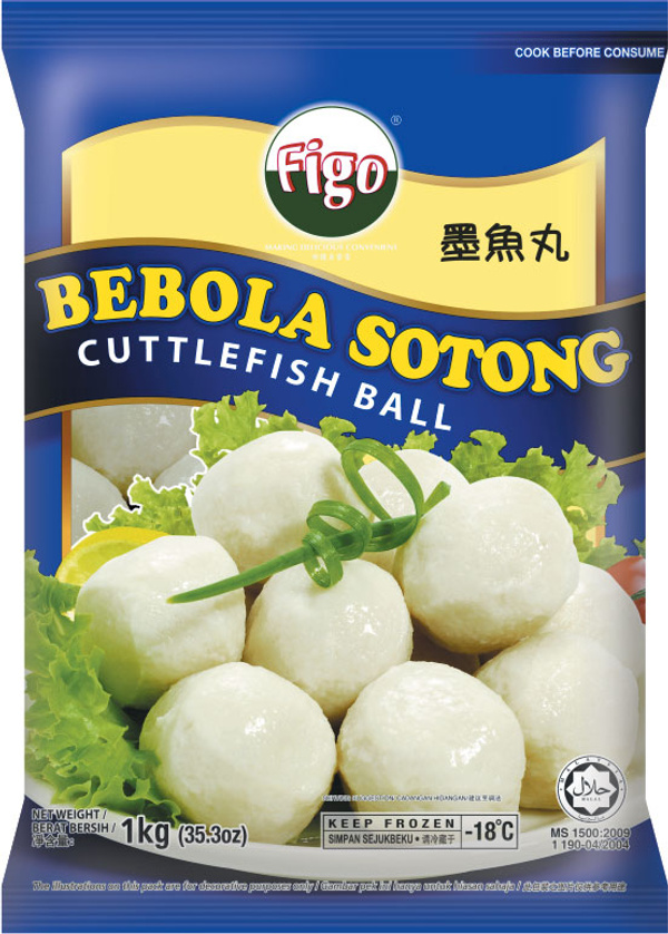 FIGO CUTTLEFISH BALL 1KG - Uno Frozen Foods Sdn Bhd